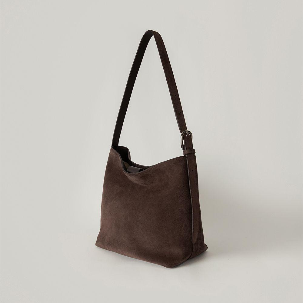Moa suede hobo bag - Brown suede