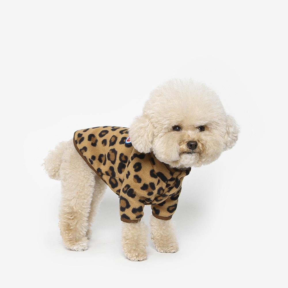 투스투스 호피 강아지 후리스 겨울옷