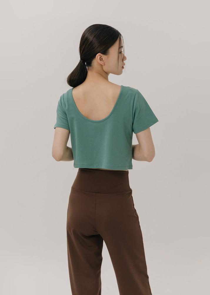 [소함소함] 퍼니 크롭 백오픈 티셔츠