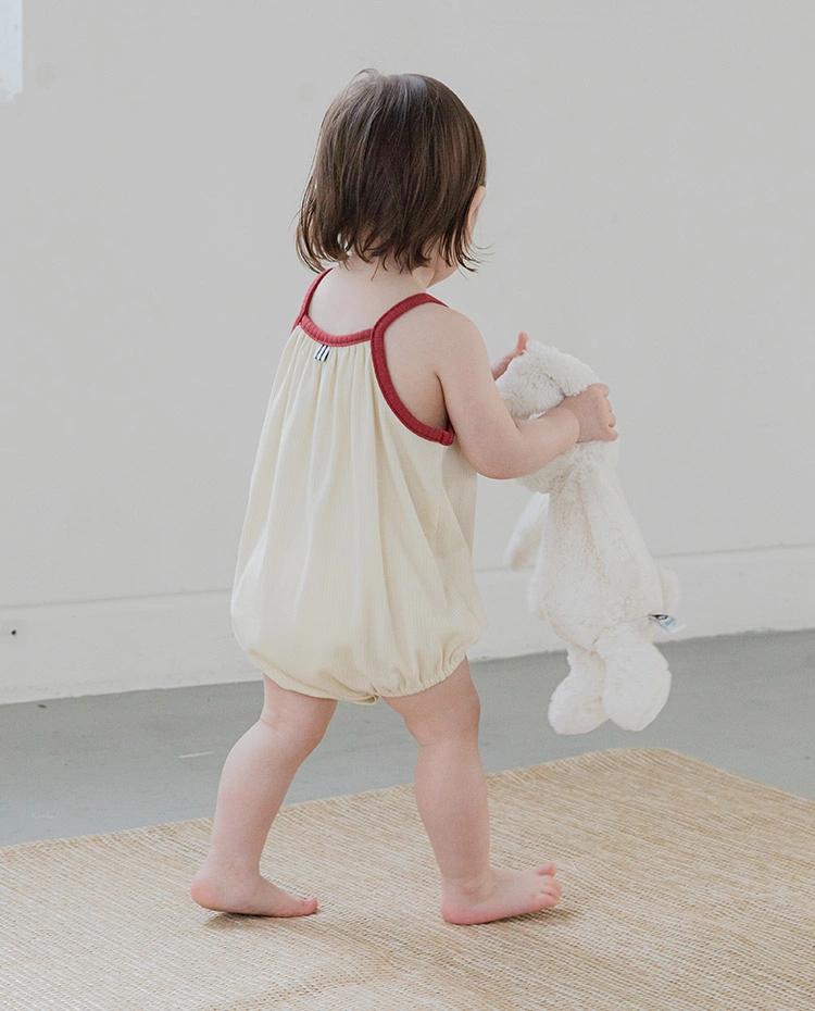 [베이비] 골지 스판 끈나시 롬퍼