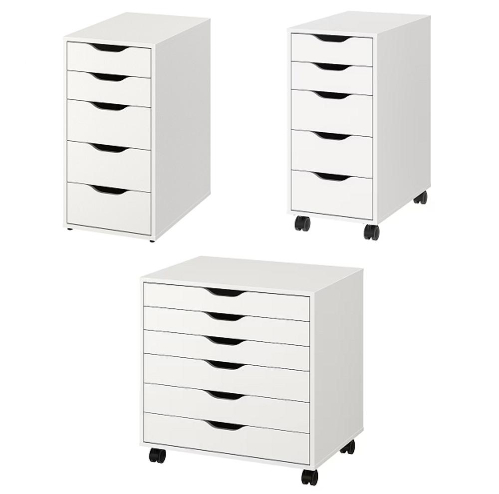 [수도권 완조립 완제품 배송] 이케아 ALEX 알렉스 서랍유닛, 5단 6단 서랍장