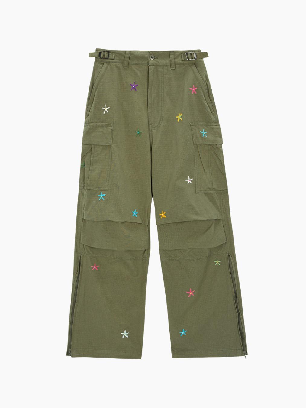 FLOWER MILITARY CARGO PANTS KHAKI
