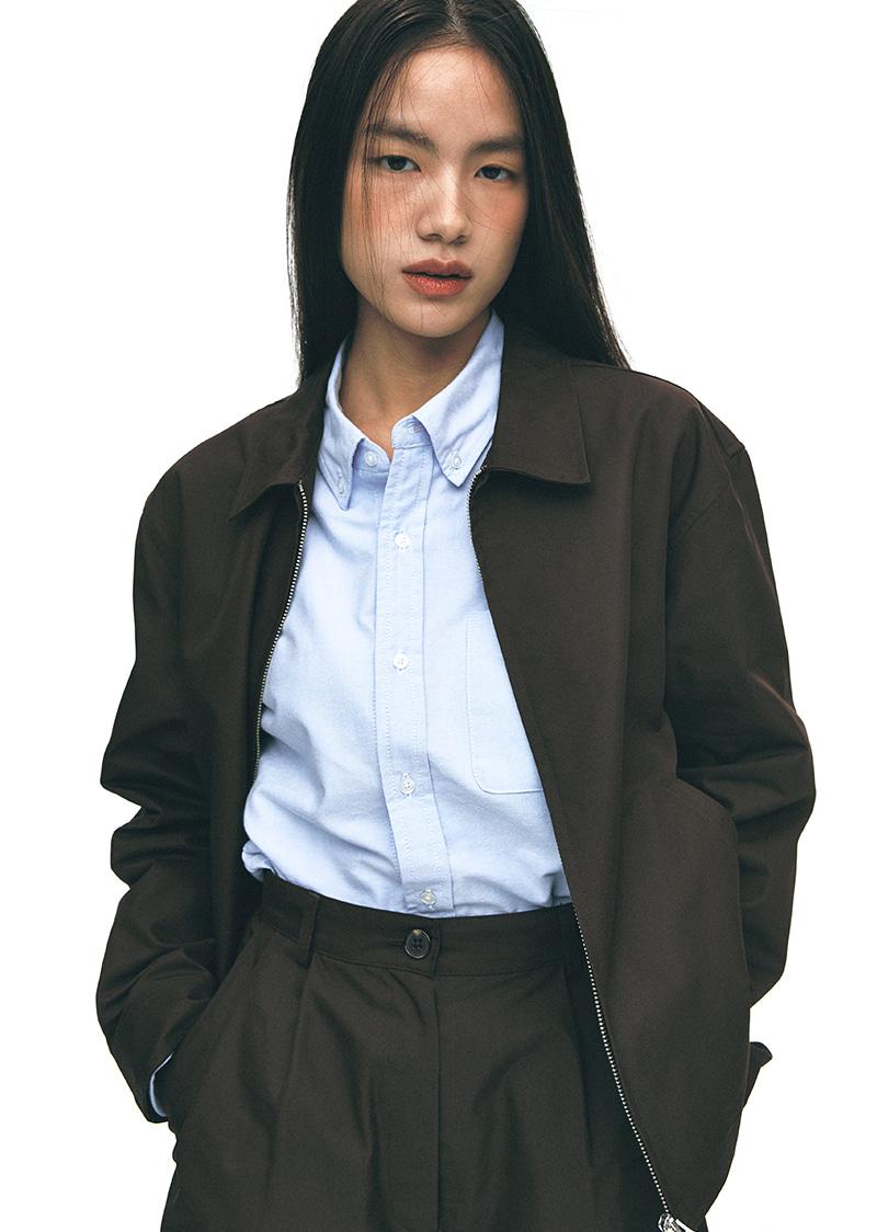 코튼 개버딘 자켓 [브라운]