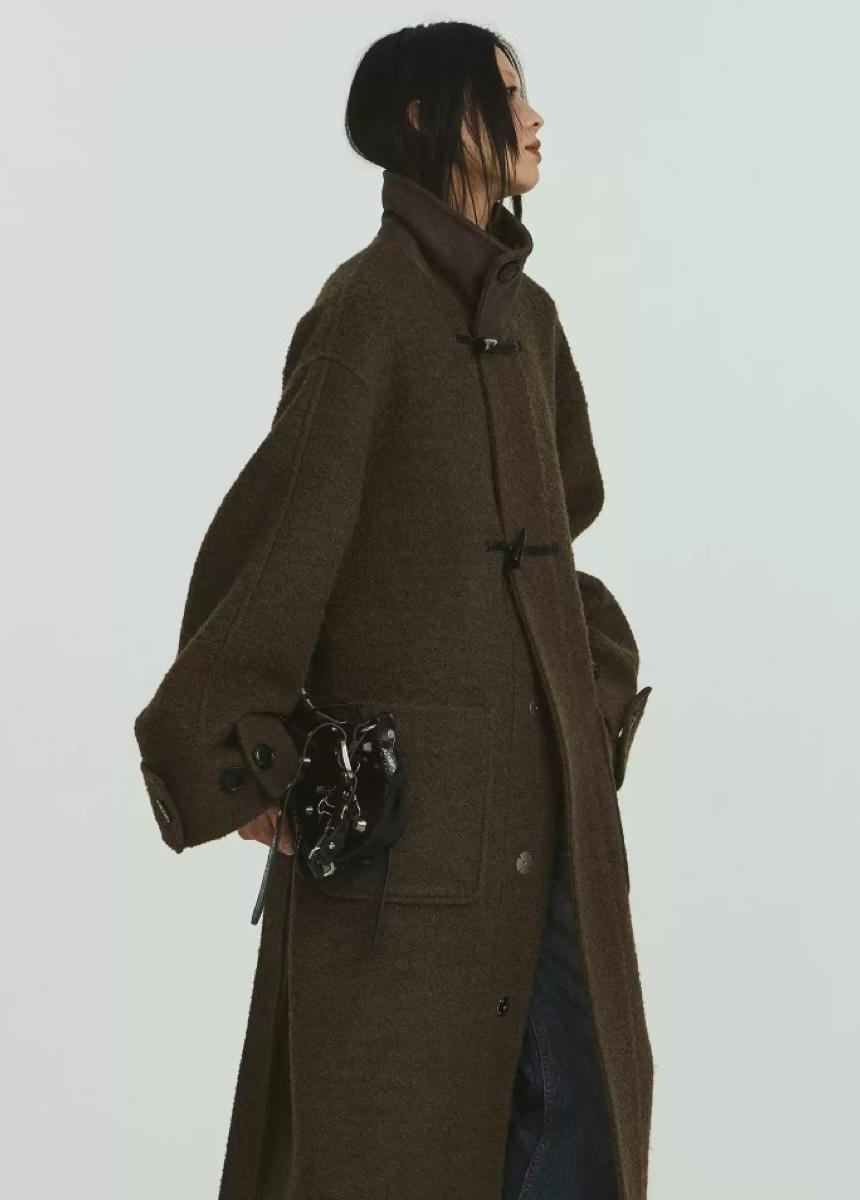 Take Care Loose wool long coat