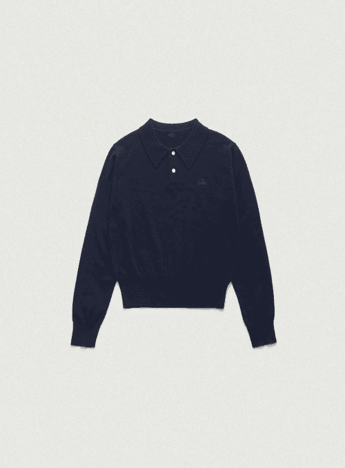 Cashmere Wimblyn Knit Polo Shirt_Navy