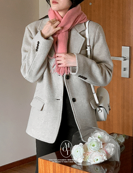 [당일발송/More Than] made.메이 스티치 더블 울자켓(3color)