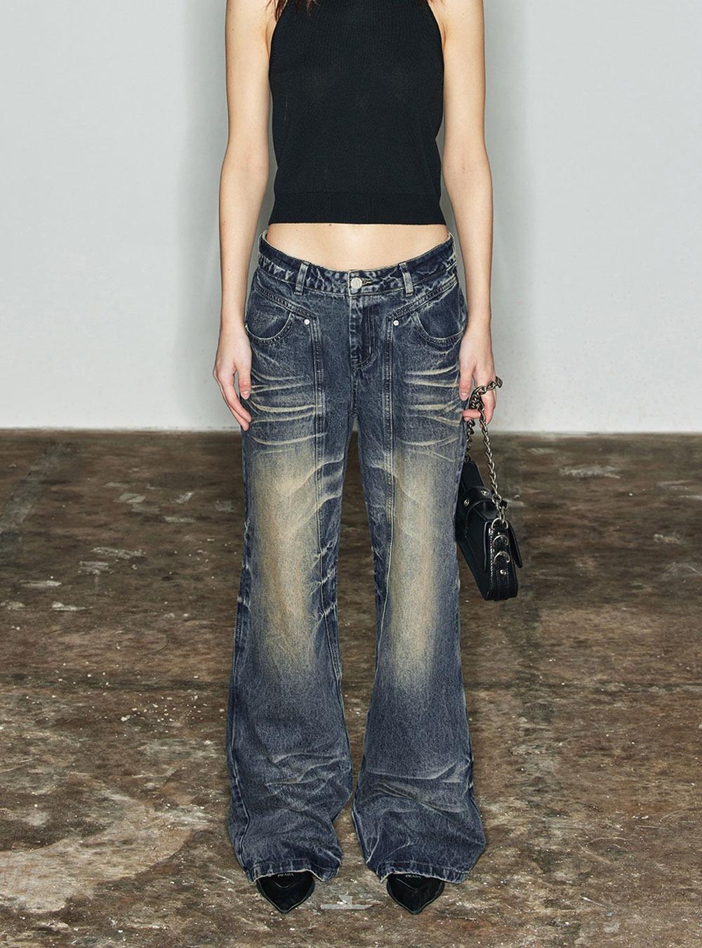 Retro-washed jeans