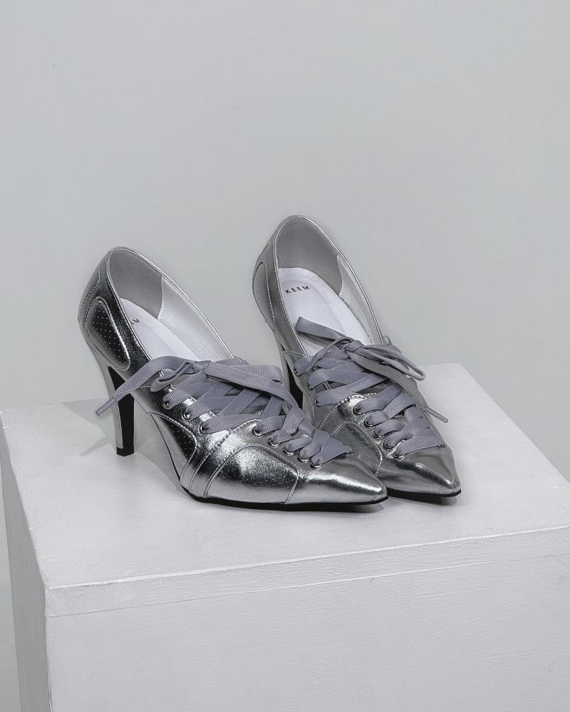 Strap high heel (Silver)