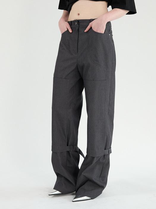 [인플 PICK] 금속 장식 포인트 스트랩 롱 팬츠 AW5ML45613