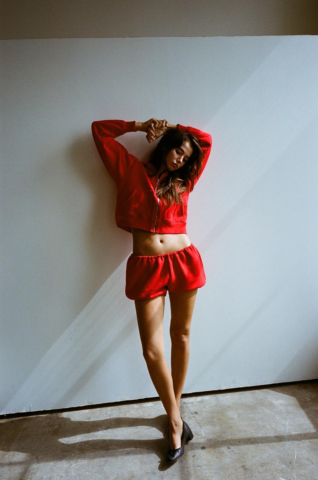 Babydoll Bloomers Red Fleece - Small