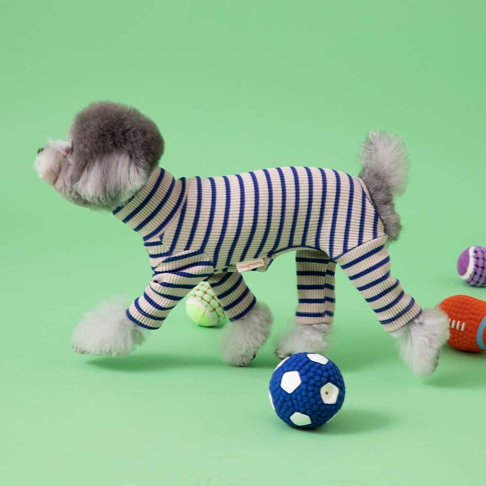 마카롱 스트라이프 올인원(블루/베이지)