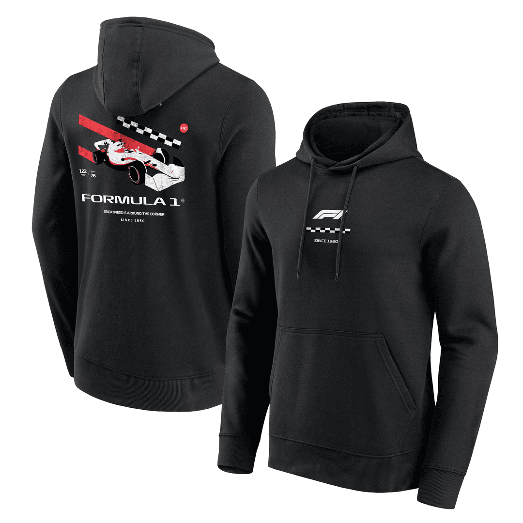 Formula 1 Distressed Car Graphic Hoodie