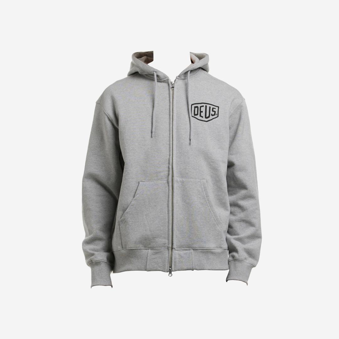 Deus Ex Machina Seoul College Hooded Jacket Grey Heather