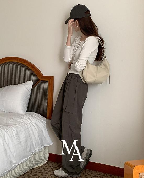 [M.LABEL] 투웨이 카고 밴딩 (pants)롱-모카,베이지/ 숏-베이지,핑크 단독주문시 당일발송