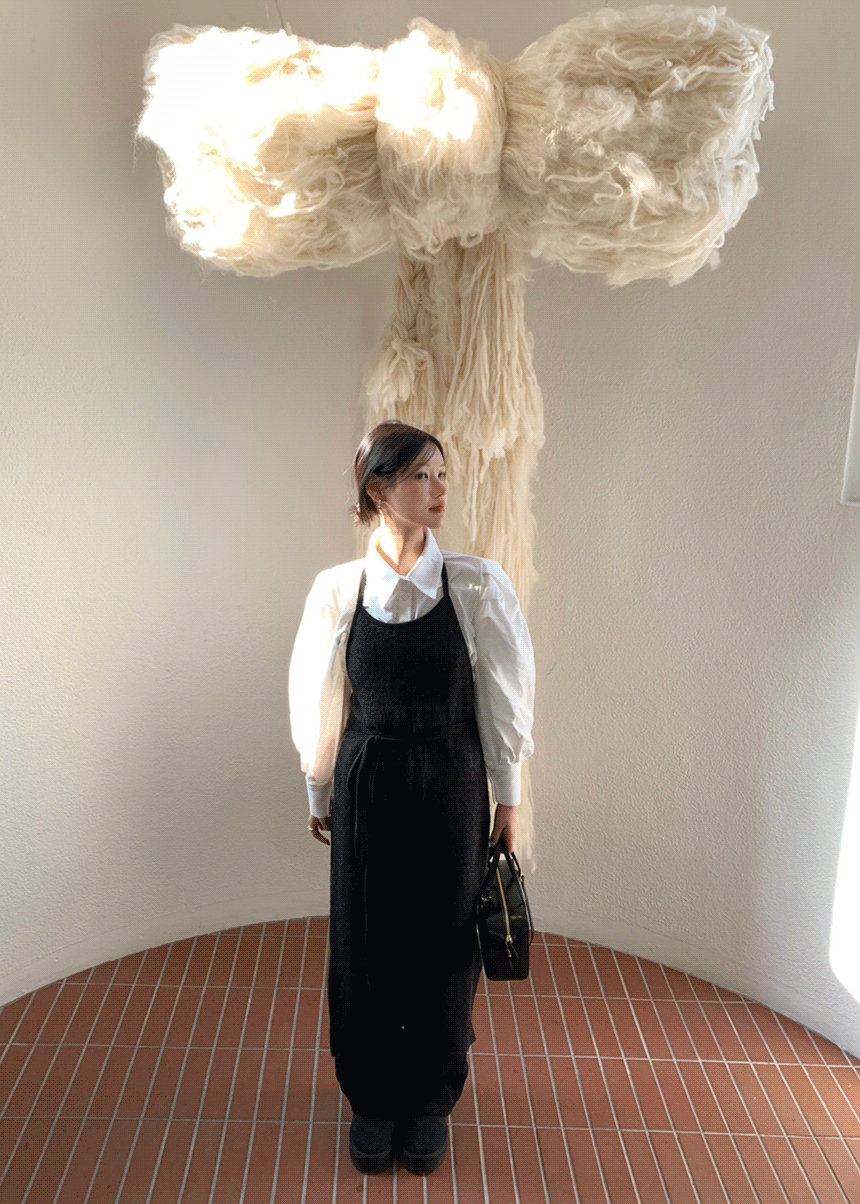 부클 홀터 랩 니트원피스 (설 이후 순차출고)