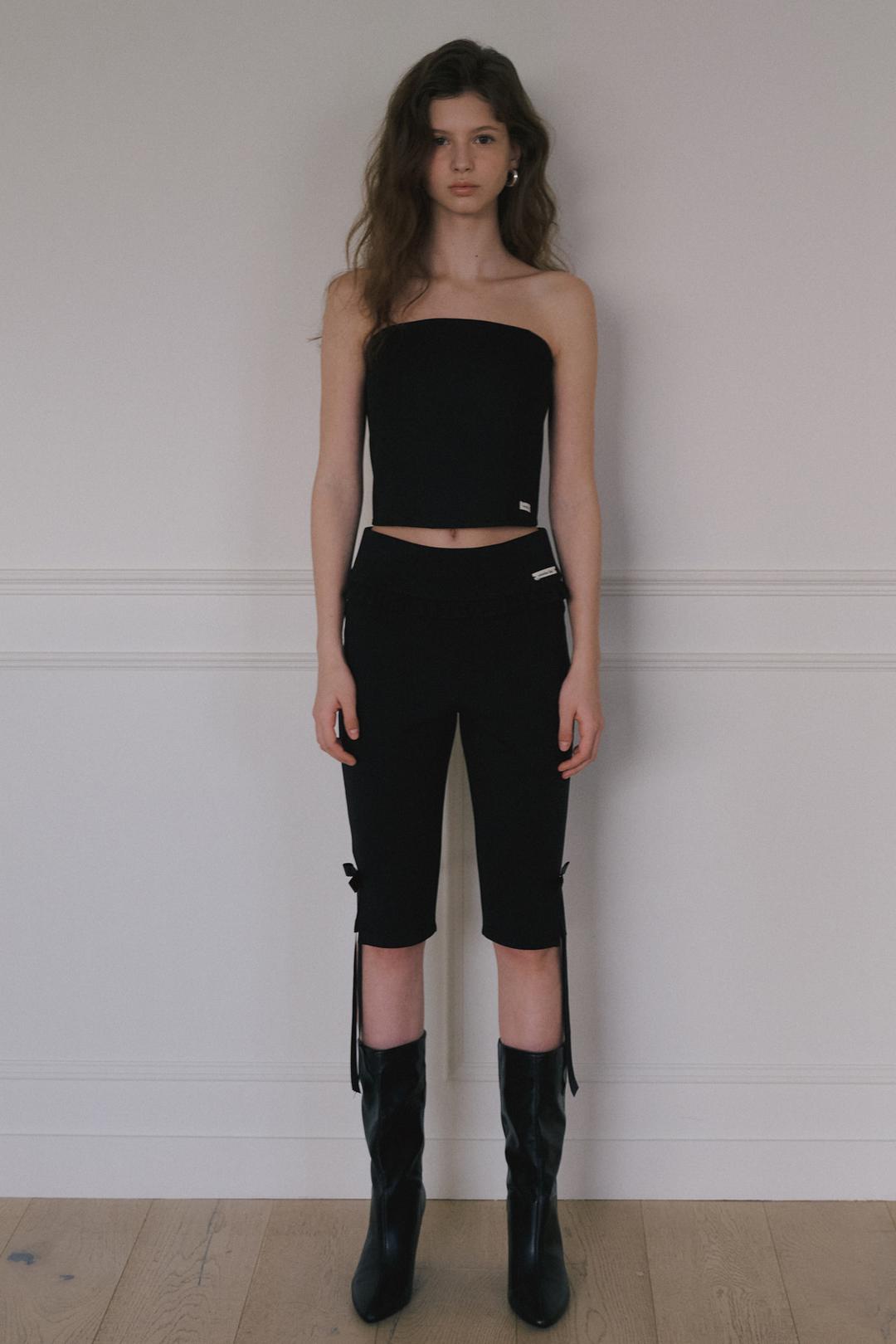 FRILL BIKER SHORTS_BLACK
