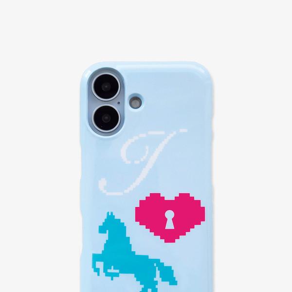 'i ♥︎ horse' Card case (Baby blue)