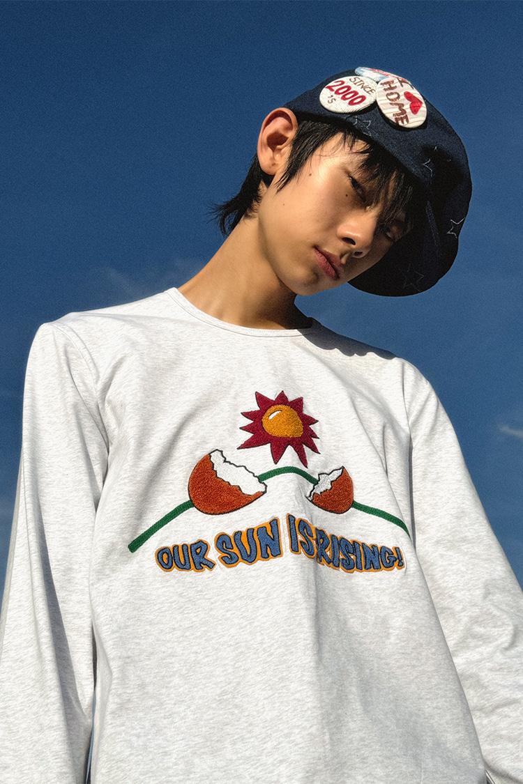 OUR SUN IS RISING LONG SLEEVE (MELANGE GRAY)