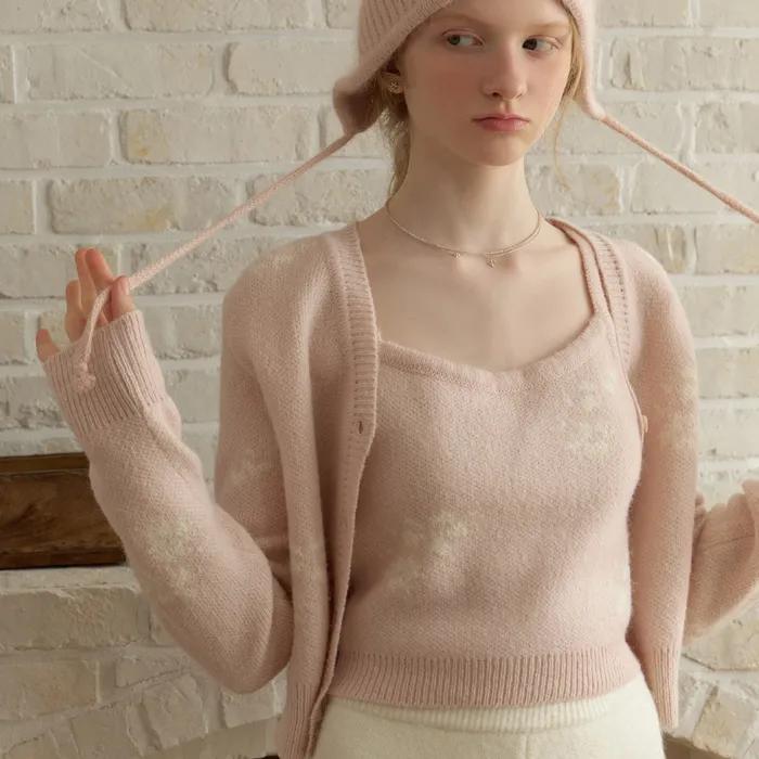 Mae flower cardigan (pink)