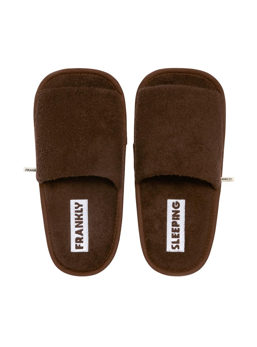 Terry Square Slipper, Brown