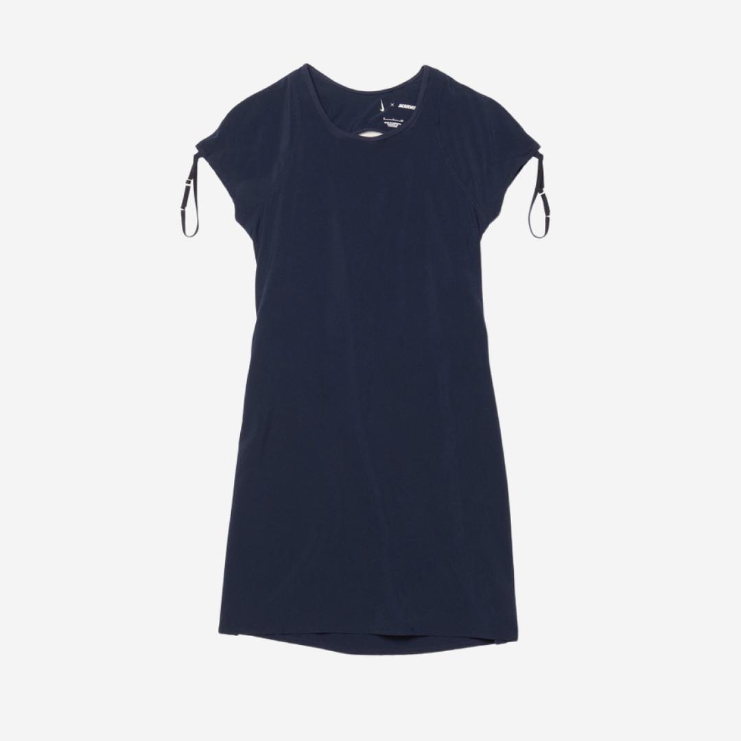 (W) Nike x Jacquemus NRG Short Sleeve Mini Dress Dark Obsidian - Asia