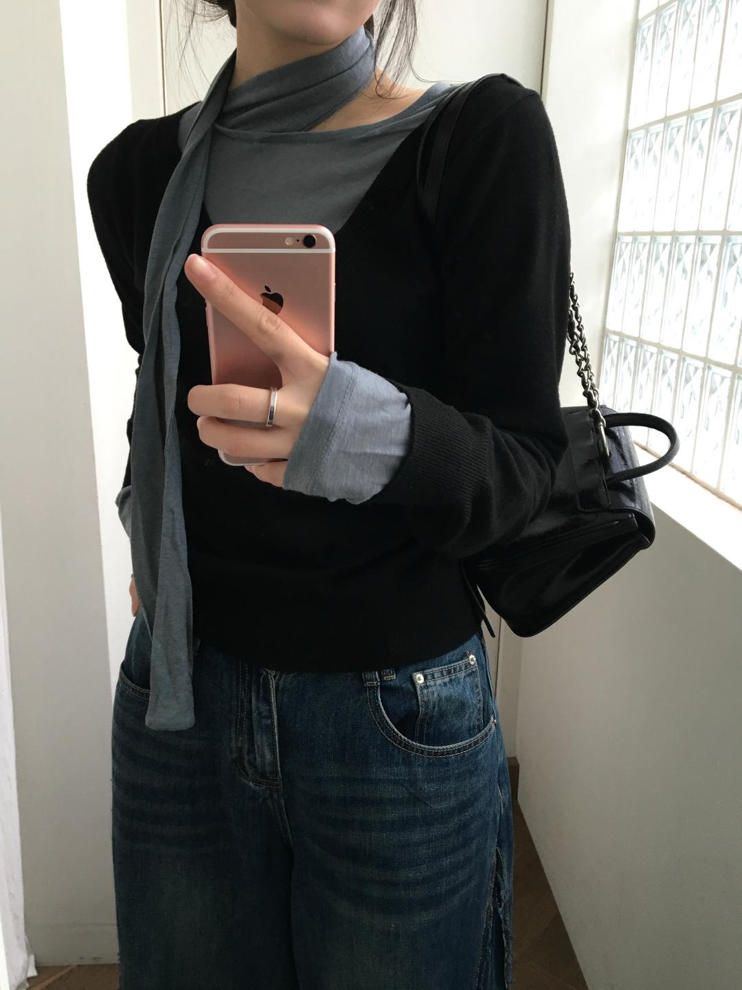 하이원스 [봄 하객룩] 여성 타이 텐셀 머플러 티셔츠