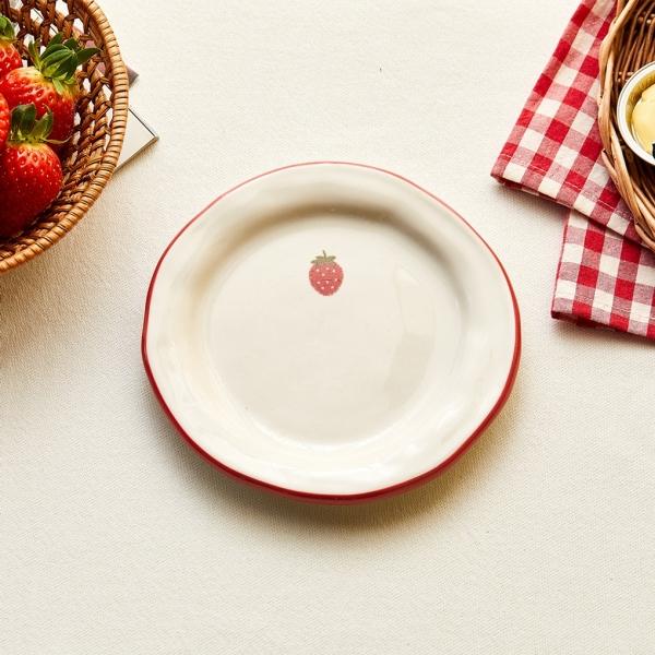[모던하우스 광양점] L 딸기 핸드 주물주물 원형접시 D17_NK0124009