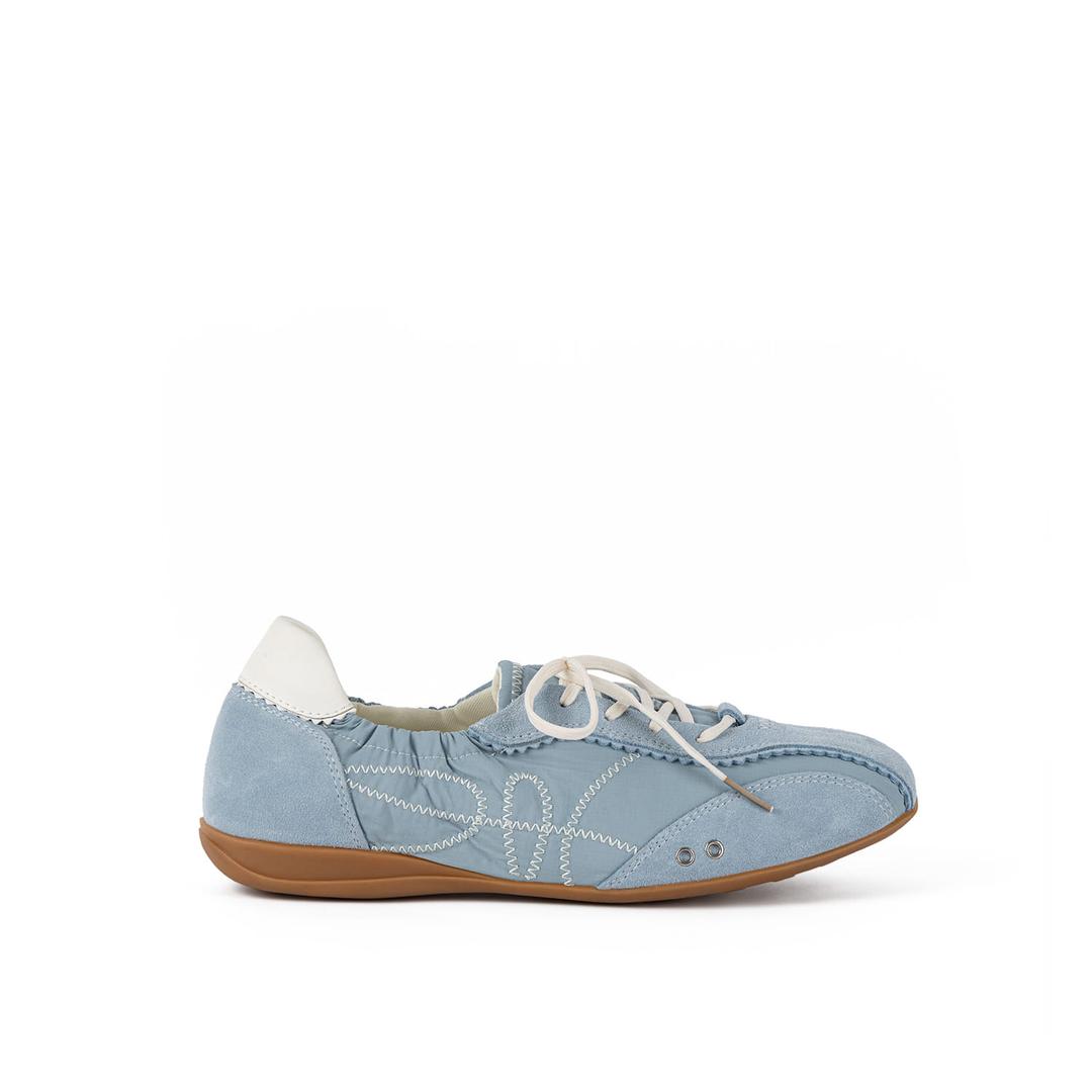 SKIA PINKING SHIRRING SNEAKERS / BLUE