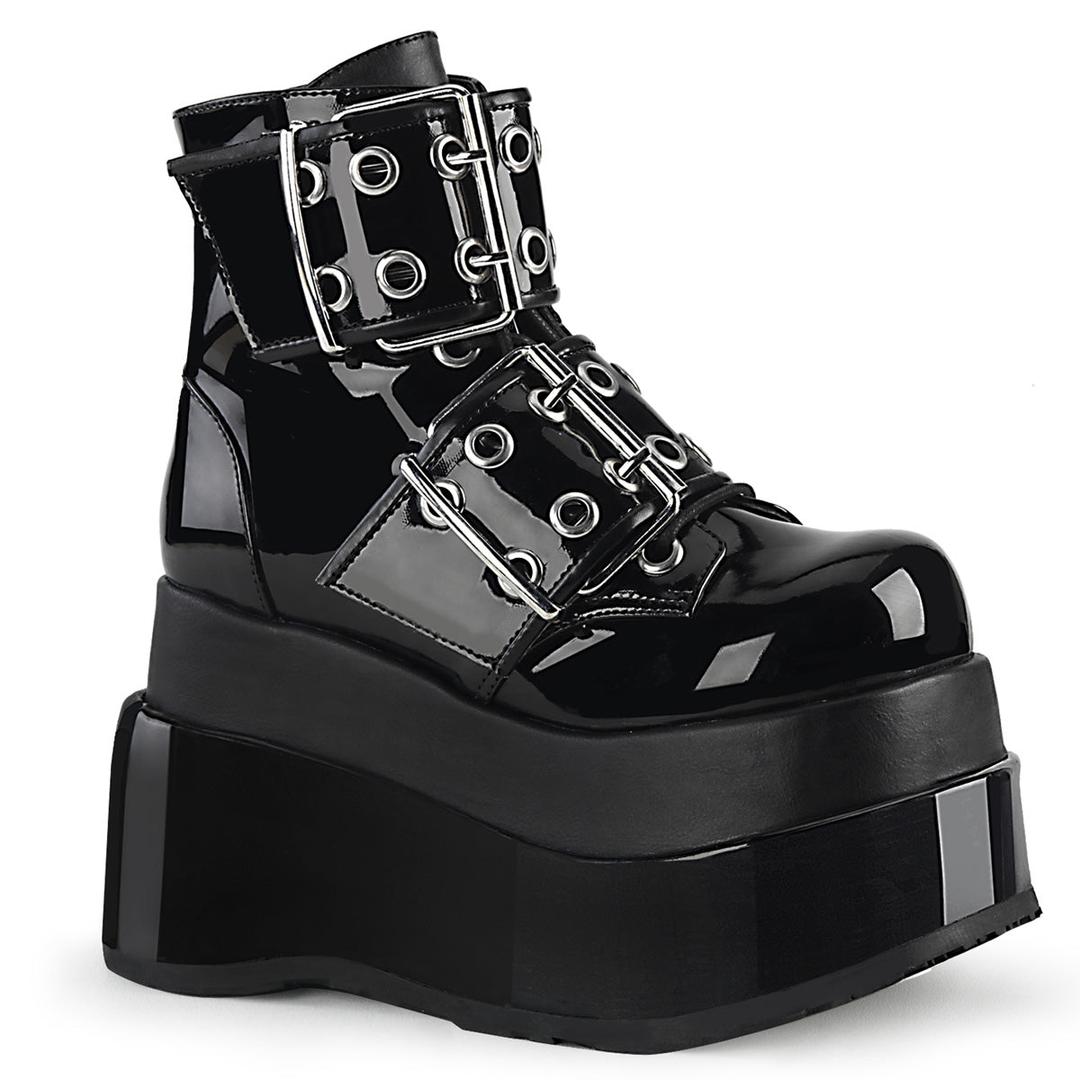 Bear-104 - Black Patent-Vegan Leather / 10