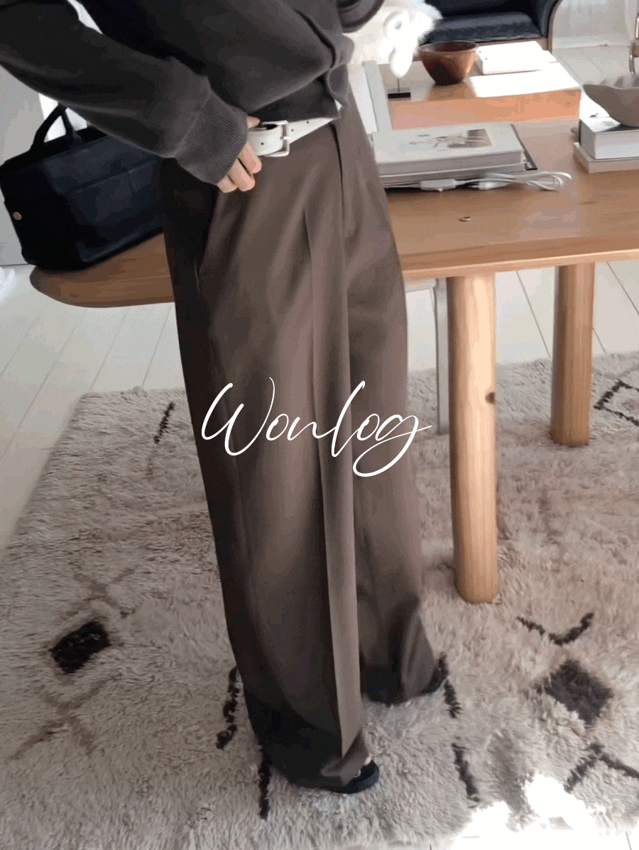 원로그 [가을신상/숏,롱] WONT 베이직 와이드 슬랙스