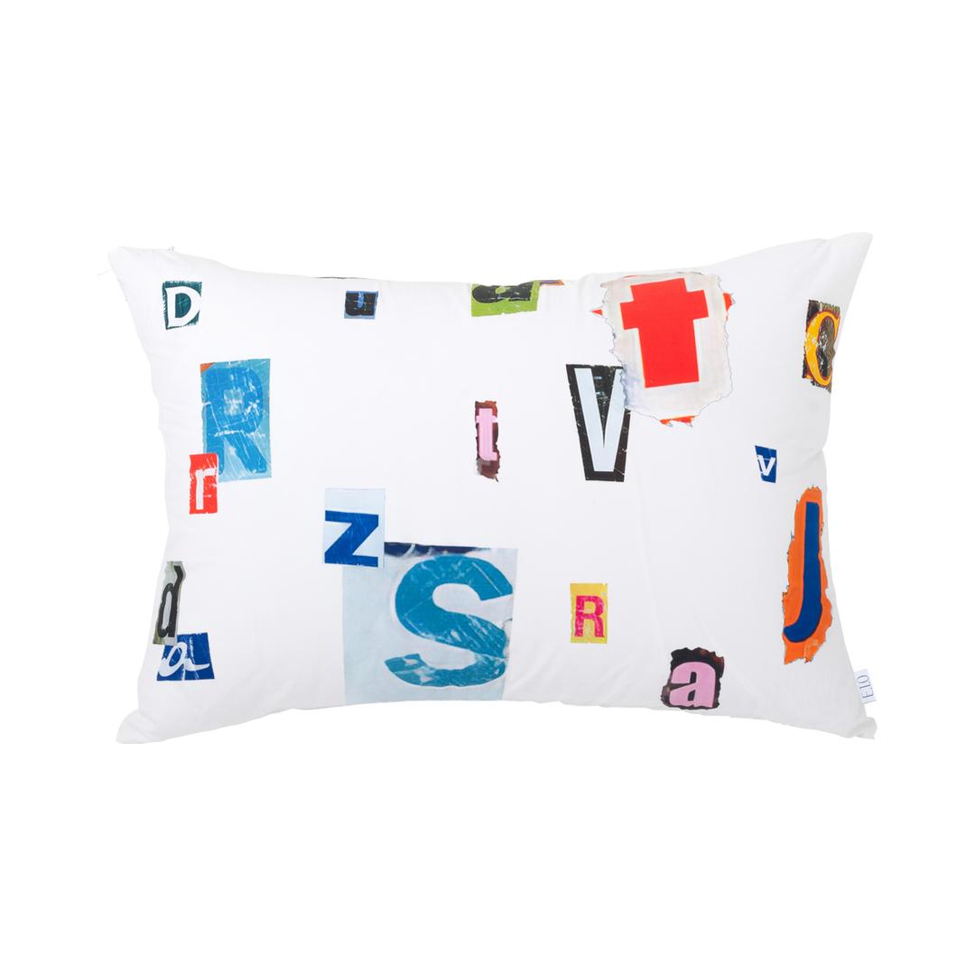 ALPHABET COLLAGE PILLOW COVER ( type A / B )