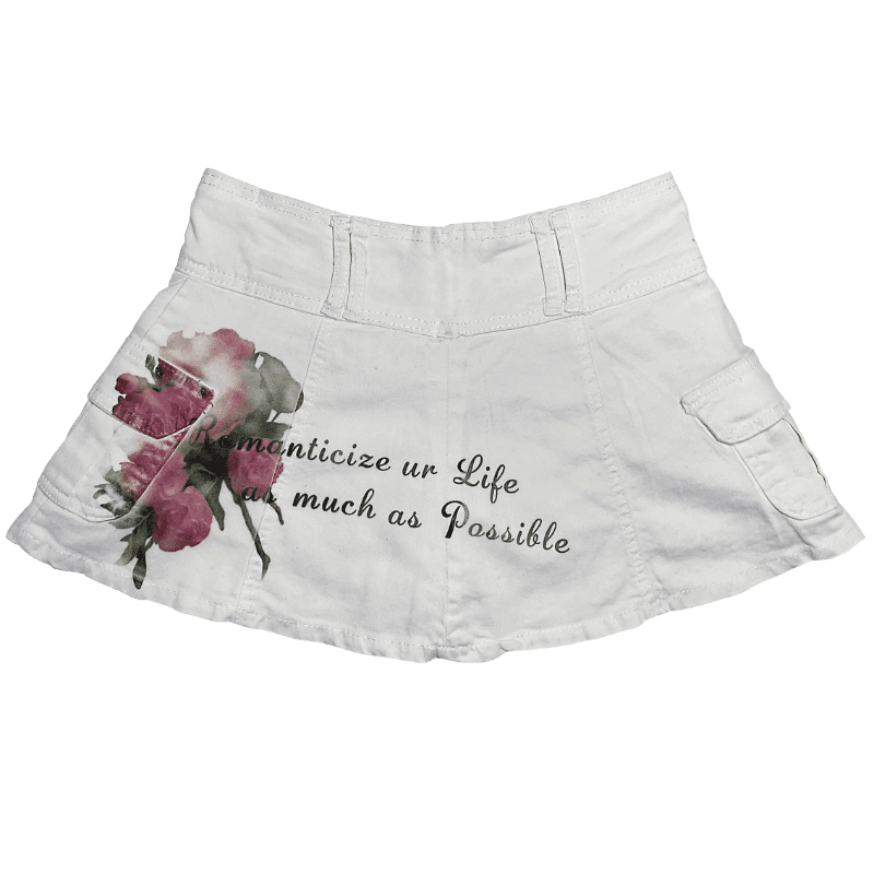 Romantic Flower Low Rise Skirt