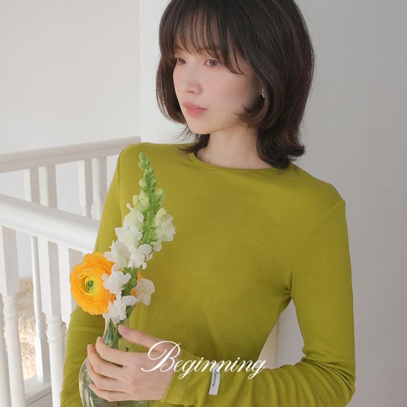 프롬비기닝 [MADE]소프트텐션 슬림 티셔츠 (8color) (하객룩 레이어드 이너티 티셔츠 긴팔티 기본티 슬림핏 여리핏)
