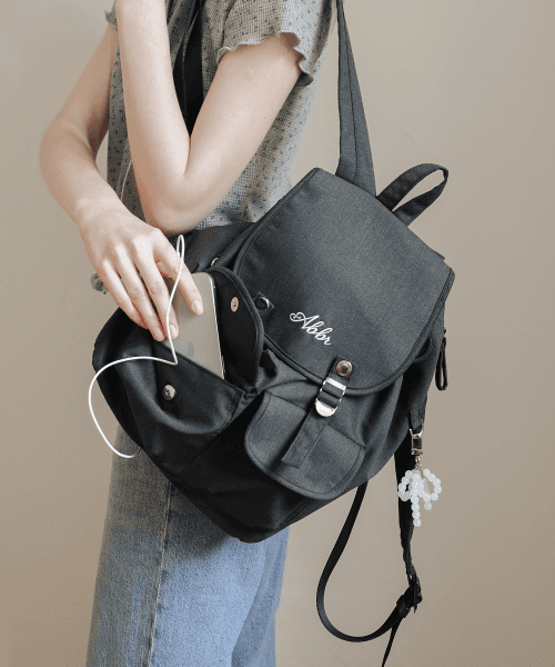 Snap Mini Backpack_Charcoal