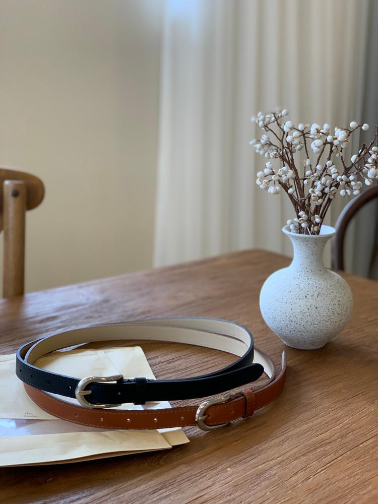 [무배/당일발송] 드온도 클래식 소가죽 새틴 벨트