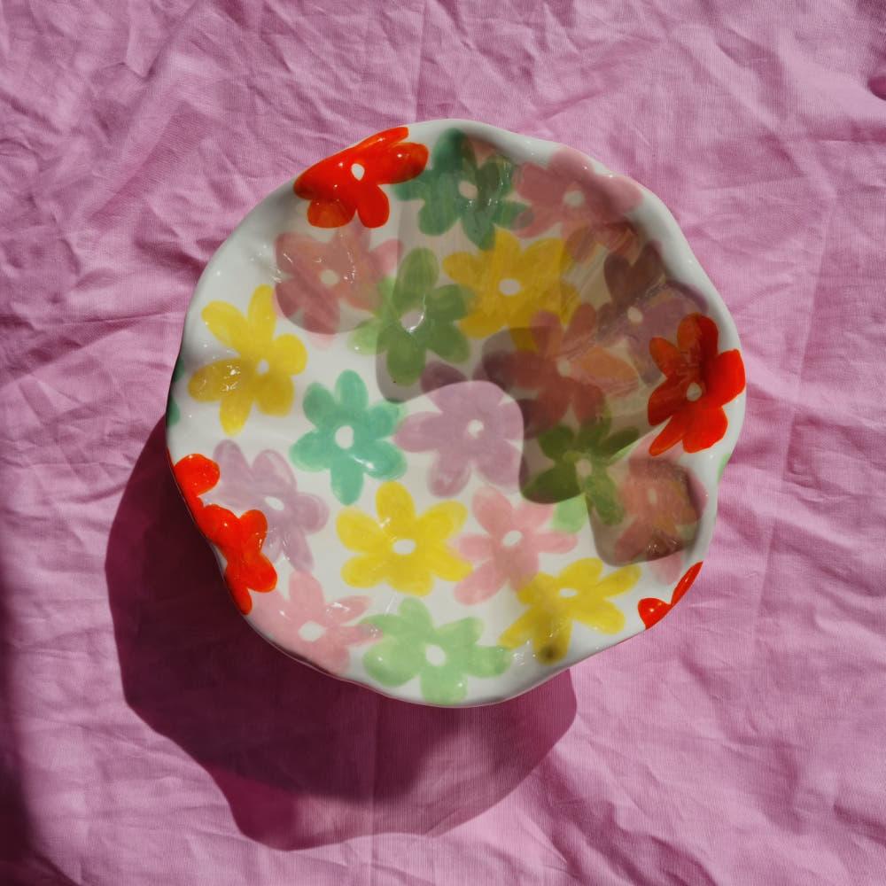 파스텔 꽃  물결 볼