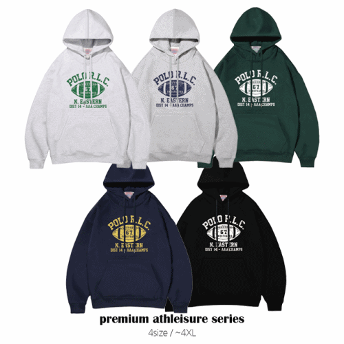 [~4XL/4가지사이즈!]아메리칸풋볼 오버핏 후드(텐다/덤블가공)