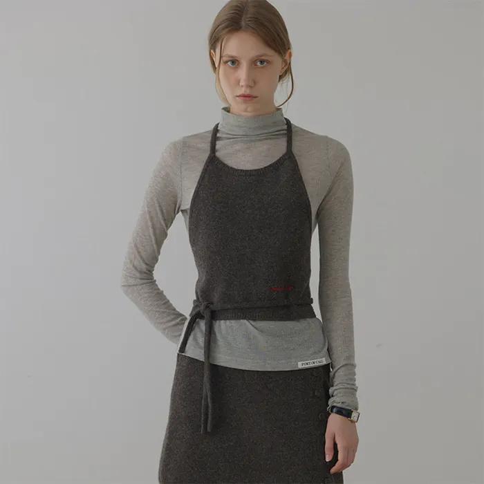 [3차]Annie halter bustier top_brown