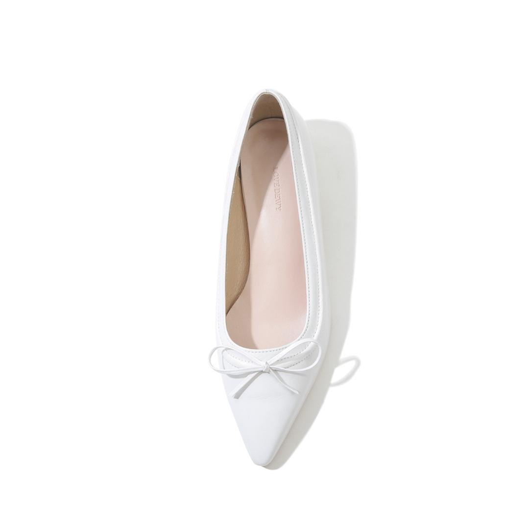 LINE RIBBON FLAT / 화이트