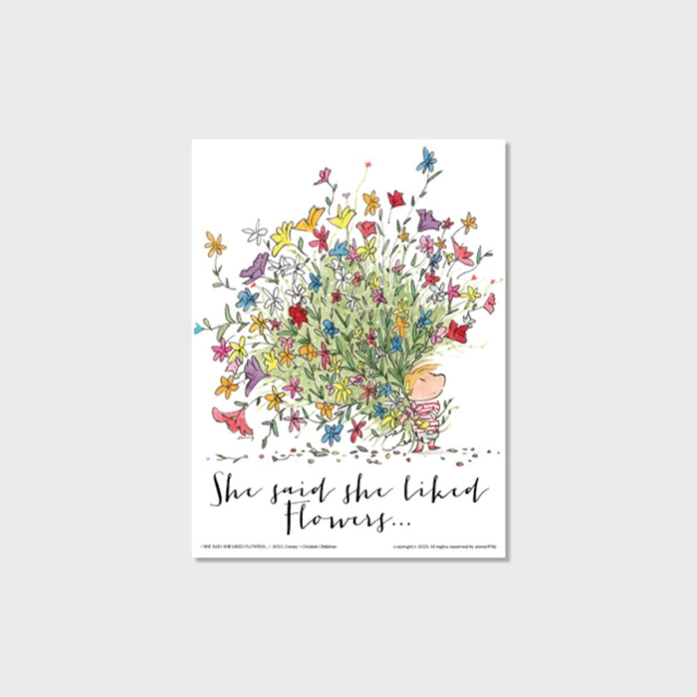 (퀸's Made)그녀가 꽃을 좋아한댔어 엽서(She said she liked flowers Postcard)