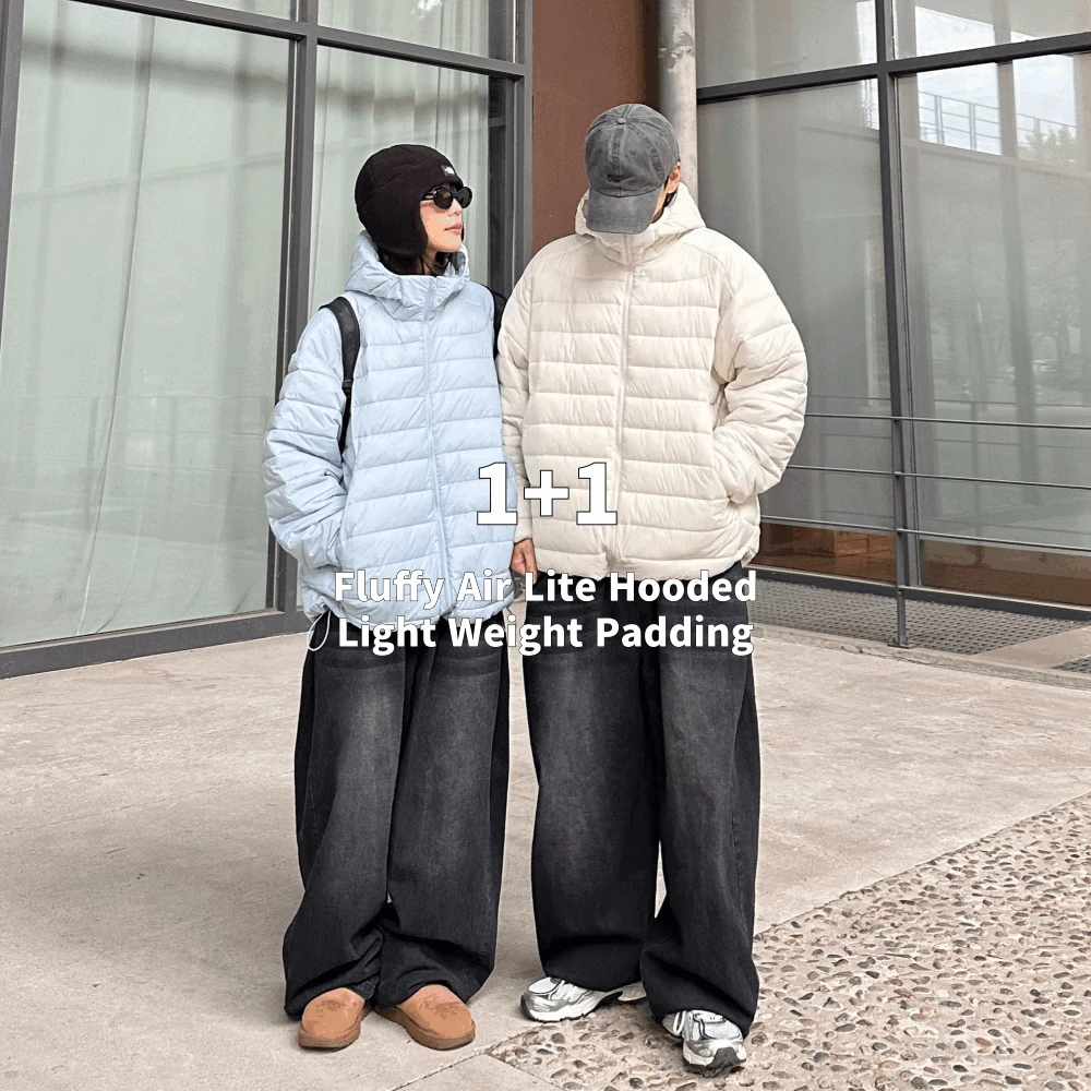 [Early Winter❄] 플러피 에어 라이트 후드 경량 패딩