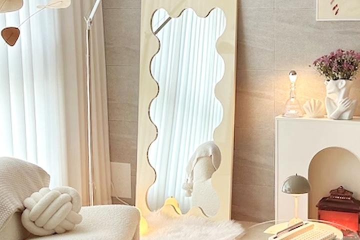 쿠폰가 77,503원~ / 마빌 웨이브 비정형 인테리어 전신거울 (700/850)