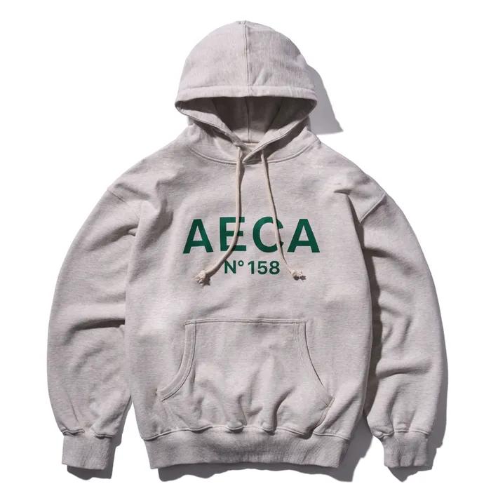 BIG LOGO PULLOVER HOODIE-MELANGE OATMEAL