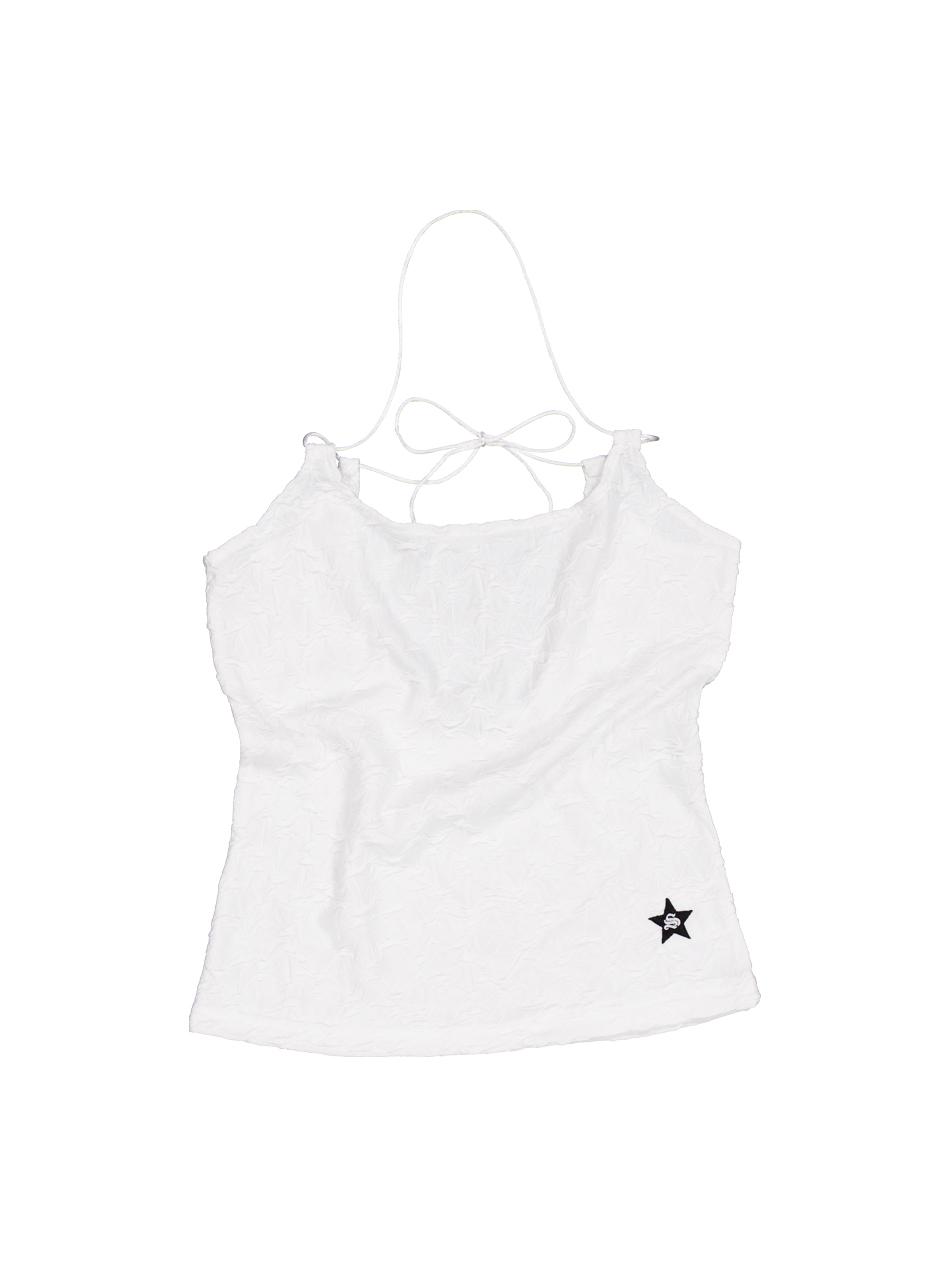 STRING HALTER NECK TOP / WHITE
