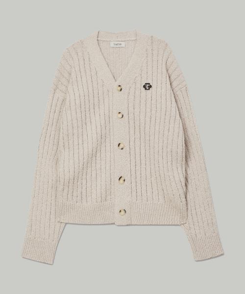 TC로고 부클 가디건