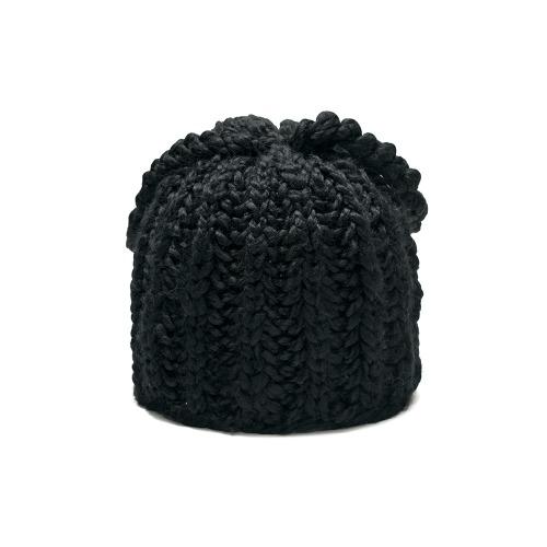HANDICRAFT KNIT ROPE HAT_BLACK