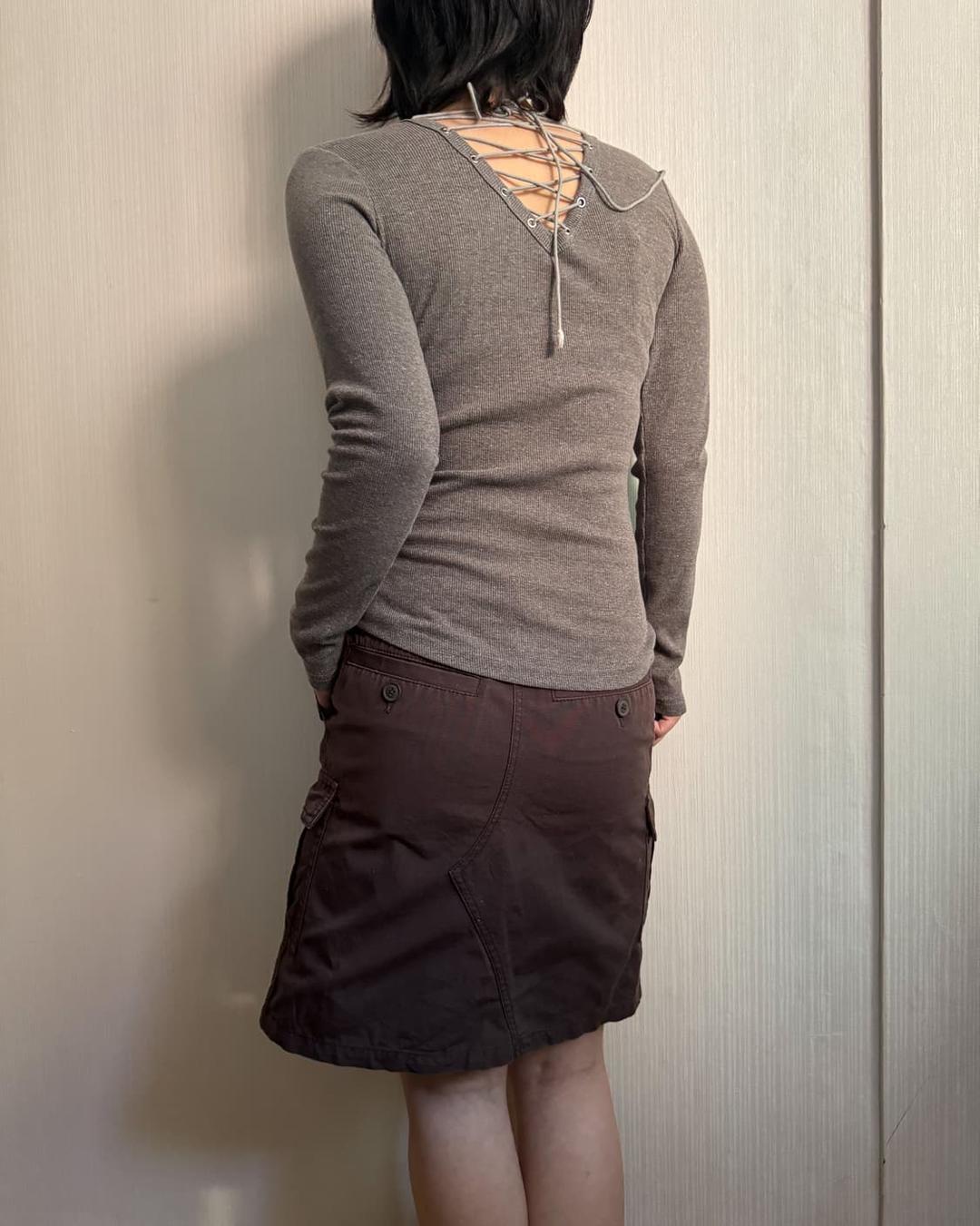 Back lace up point golgi sleev | 후루츠패밀리