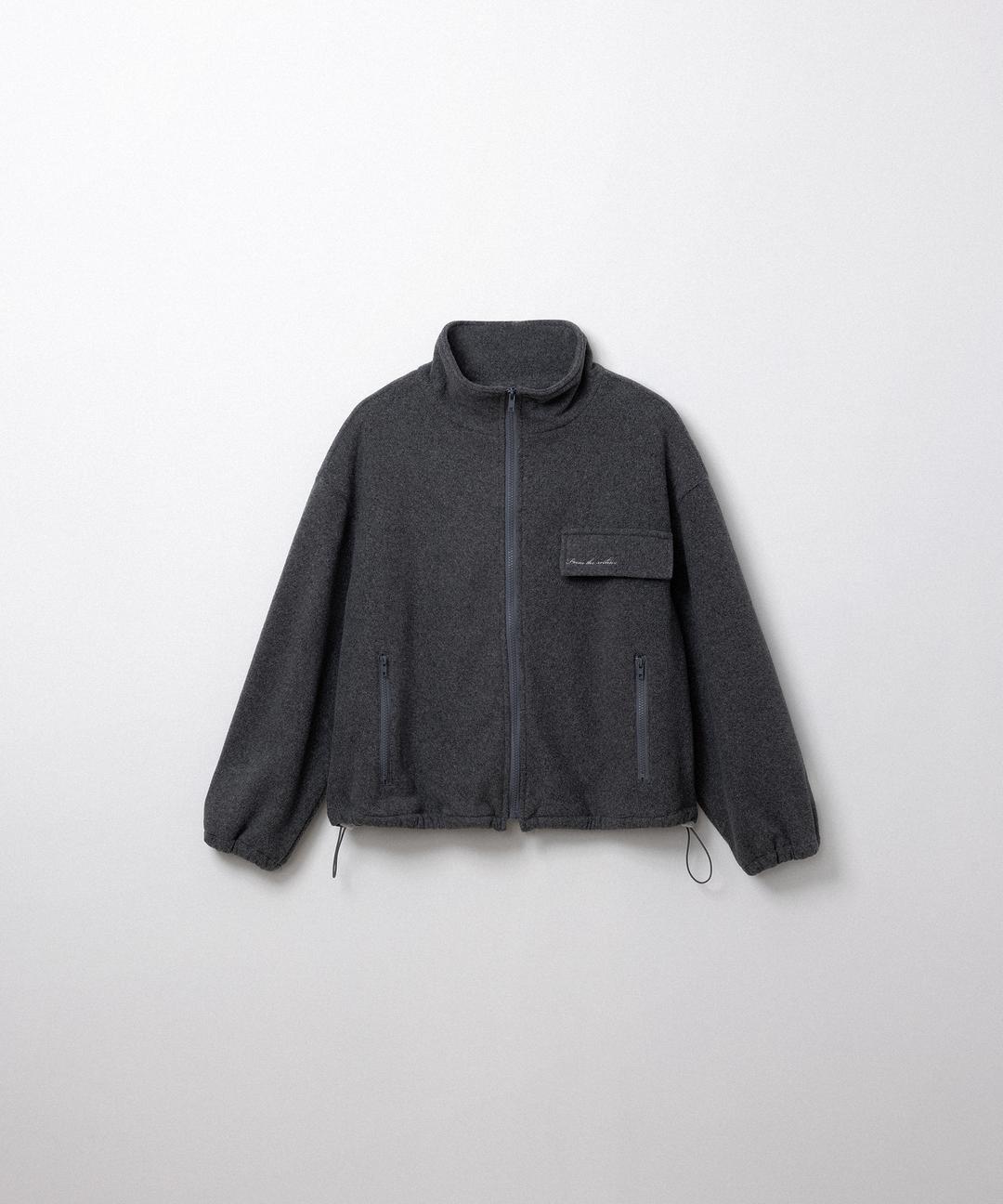 플리스 집업 자켓 (charcoal)