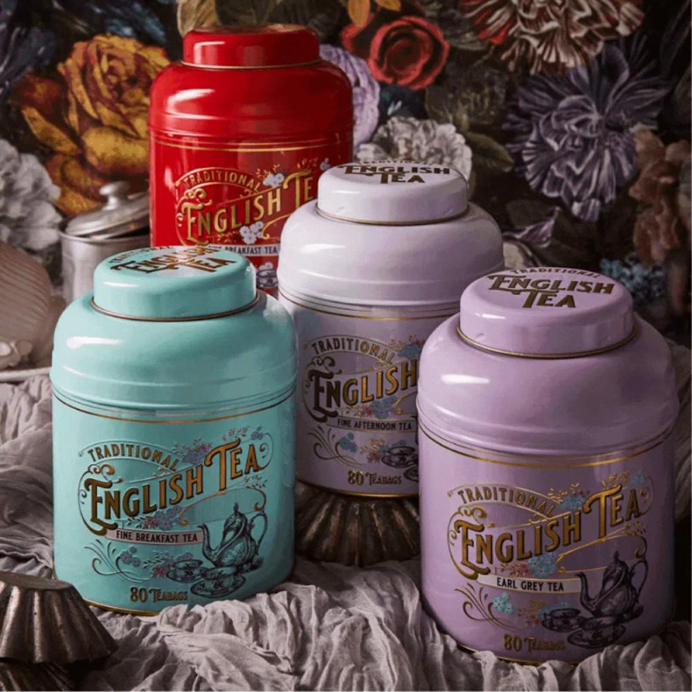 쟁여두고 먹는 대용량 영국홍차 뉴잉글리시티 빈티지 빅토리안 홍차캐디 (티백80개입)