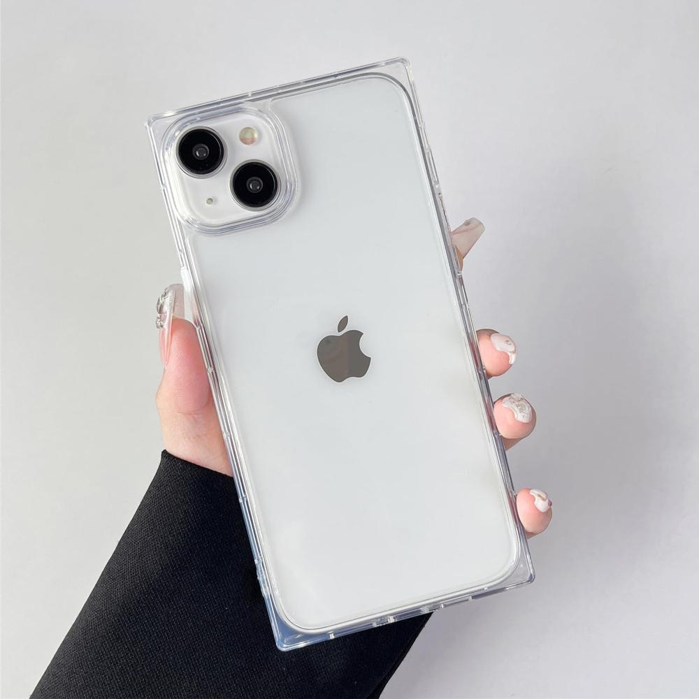 아이폰16 프로 맥스 스퀘어 사각 투명 젤리 케이스